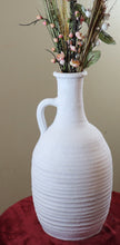 Load image into Gallery viewer, ug Vase, Handmade Pottery Centerpiece, Terracotta Farmhouse Décor Vase, White