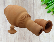 Load image into Gallery viewer, Handmade Pottery Pitcher , Clay Water jug, Unglazed Terracotta Mud jar, Earthenware carafe, Traditional drinking Bottle with plate, 1.7liter