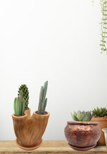 Load image into Gallery viewer, Handmade Tri column plant pot, Three pot Pottery Clay Planter, Natural Terracotta plant pot, flower pots with Saucer, earthenware flowerpots