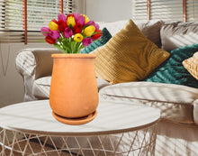 Load image into Gallery viewer, Handmade Pottery Clay Planter, Natural Terracotta plant pot, flower pots , earthenware flowerpots,