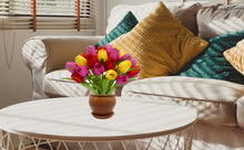 Load image into Gallery viewer, Handmade Pottery Clay Planter, Natural Terracotta plant pot, flower pots with Saucer, earthenware flowerpots, Hand painted planters