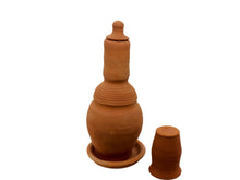 Load image into Gallery viewer, Handmade Pottery Pitcher , Clay Water jug, Unglazed Terracotta Mud jar, Earthenware carafe, Traditional drinking Bottle with plate, 1.7liter