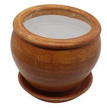 Load image into Gallery viewer, Handmade Pottery Clay Planter, Natural Terracotta plant pot, flower pots with Saucer, earthenware flowerpots, Hand painted planters