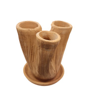 Load image into Gallery viewer, Handmade Tri column plant pot, Three pot Pottery Clay Planter, Natural Terracotta plant pot, flower pots with Saucer, earthenware flowerpots