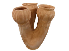 Load image into Gallery viewer, Handmade Tri column plant pot, Three pot Pottery Clay Planter, Natural Terracotta plant pot, flower pots with Saucer, earthenware flowerpots