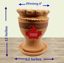 Load image into Gallery viewer, Handmade Pottery Clay Planter, Natural Terracotta plant pot, flower pots with Saucer, earthenware flowerpots