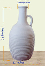 Load image into Gallery viewer, ug Vase, Handmade Pottery Centerpiece, Terracotta Farmhouse Décor Vase, White