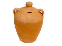 Load image into Gallery viewer, Terracotta Piggy Bank, Handmade Roman Clay coin Bank, Money pot box, Savings coin jar, Money pot, Coin container holder