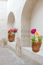 Load image into Gallery viewer, Handmade Tri column plant pot, Three pot Pottery Clay Planter, Natural Terracotta plant pot, flower pots with Saucer, earthenware flowerpots