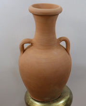 Load image into Gallery viewer, Handcrafted Terracotta Amphora with Drainage Hole, Decorative Terracotta Amphora, Handmade Traditional Vessel
