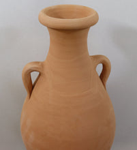 Load image into Gallery viewer, Handcrafted Terracotta Amphora with Drainage Hole, Decorative Terracotta Amphora, Handmade Traditional Vessel
