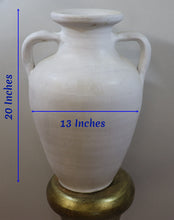 Load image into Gallery viewer, Handcrafted Terracotta Amphora with Drainage Hole, Decorative Terracotta Amphora, Handmade Traditional Vessel
