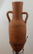 Load image into Gallery viewer, Handcrafted Terracotta Amphora with Drainage Hole, Decorative Terracotta Amphora, Handmade Traditional Vessel
