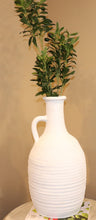 Load image into Gallery viewer, ug Vase, Handmade Pottery Centerpiece, Terracotta Farmhouse Décor Vase, White
