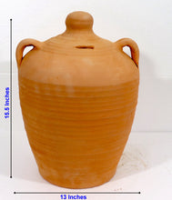 Load image into Gallery viewer, Terracotta Piggy Bank, Handmade Roman Clay coin Bank, Money pot box, Savings coin jar, Money pot, Coin container holder
