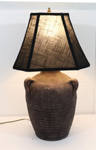Load image into Gallery viewer, Table Lamp, Handmade Clay Beside Lamps, Hand-Aged Artisan Design Pottery Nightstand Lamp, Terracotta Unglazed Table lamp
