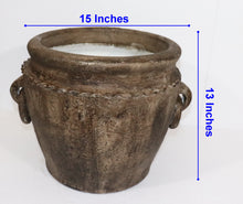 Load image into Gallery viewer, Handmade Terracotta Planter, Hand-Aged Artisan Urn, Weathered Vintage plant pot , Antique Pottery Centerpiece, Farmhouse Rustic Décor
