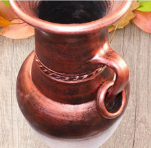 Load image into Gallery viewer, Clay Vase - Handmade Terracotta Vases, Farmhouse Pottery Floor Vase, ceramic Vase for Décor, Rustic Earthenware for Centerpieces
