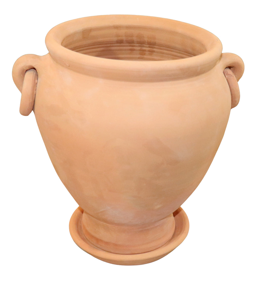 Handmade Pottery Clay Planter, Natural Terracotta plant pot, flower pots with Saucer, earthenware flowerpots