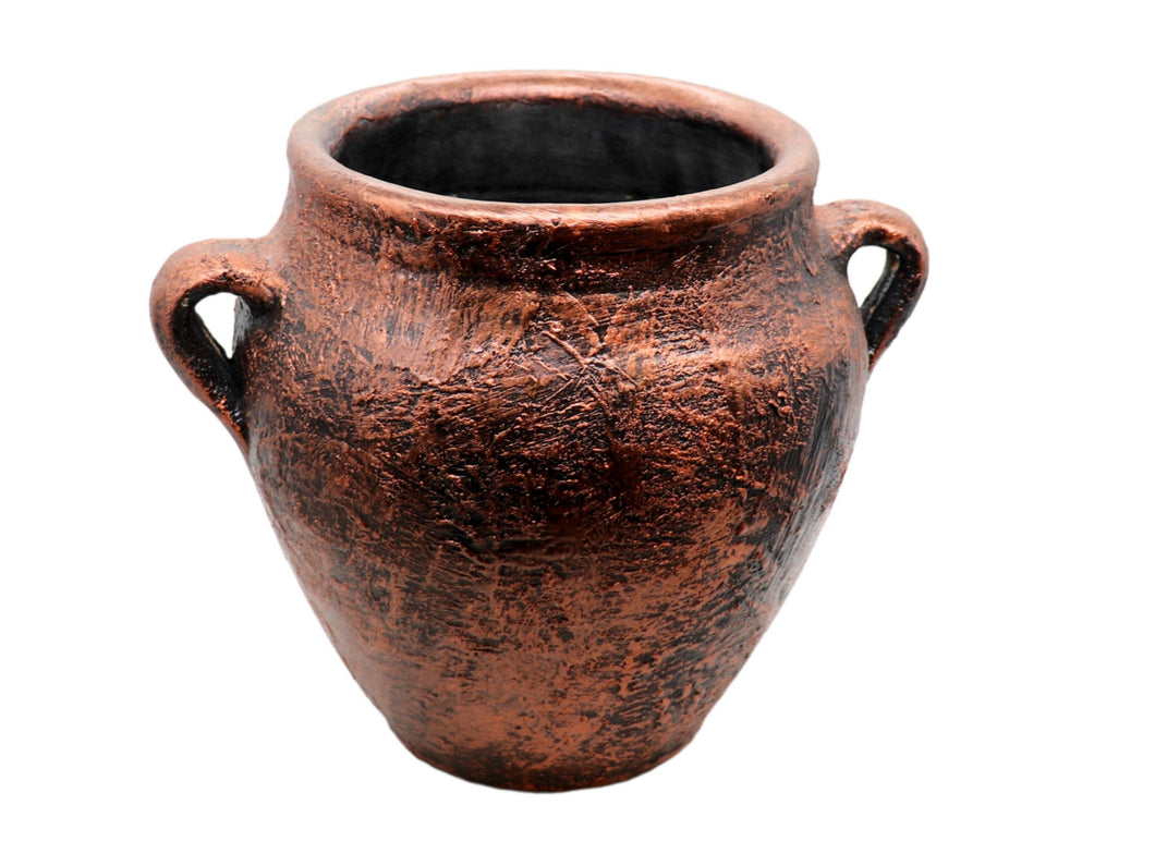 Handmade Pottery Clay Planter, Natural Terracotta plant pot, flower pots with Saucer, earthenware flowerpots, Hand painted planters
