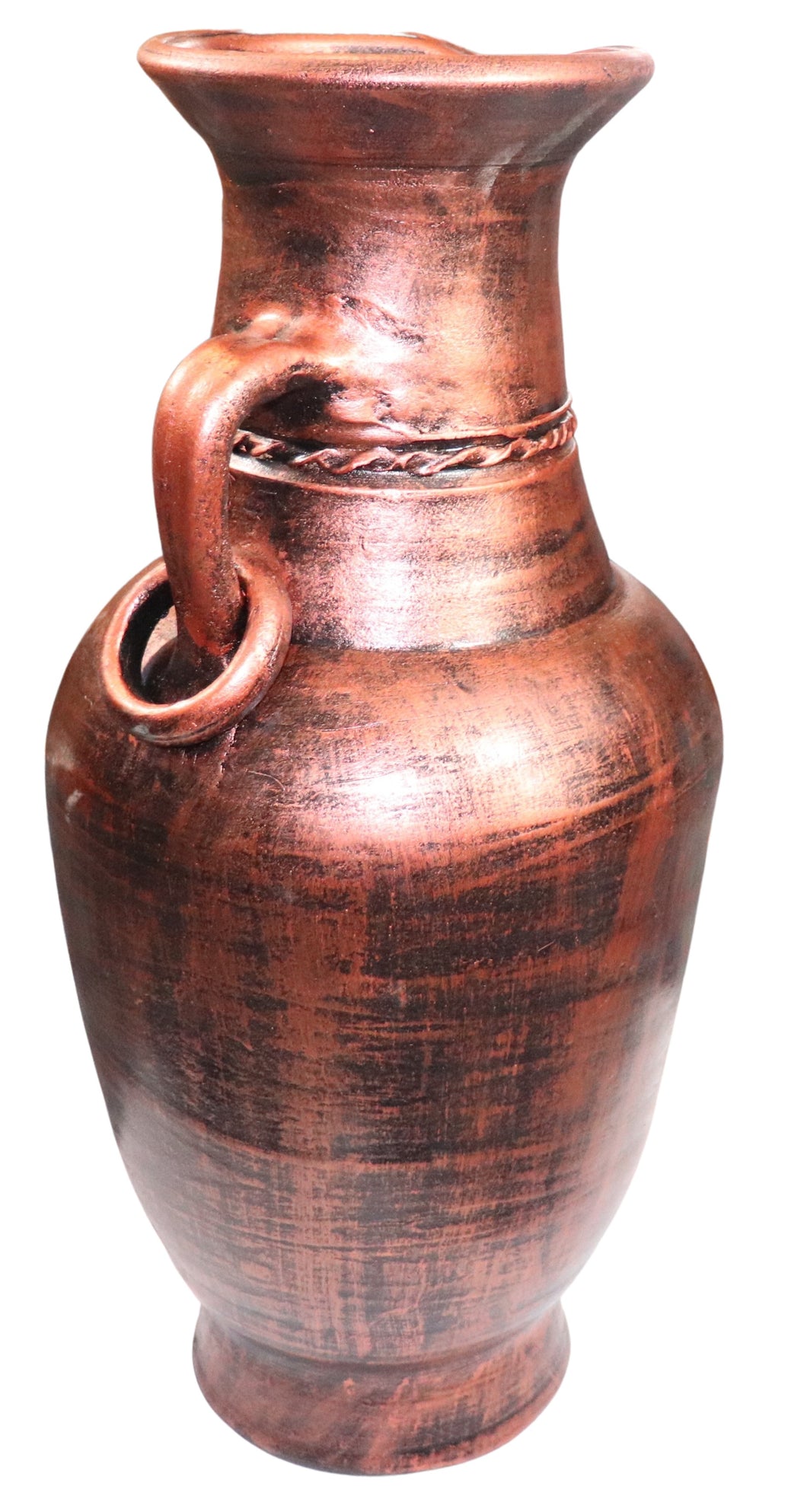 Clay Vase - Handmade Terracotta Vases, Farmhouse Pottery Floor Vase, ceramic Vase for Décor, Rustic Earthenware for Centerpieces