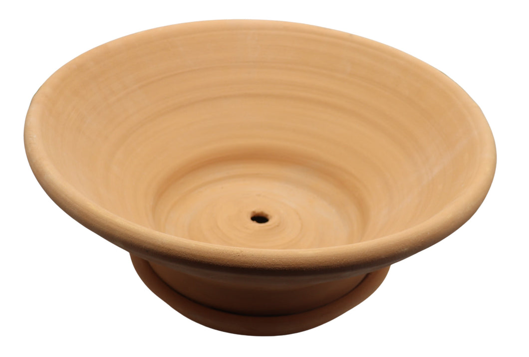 Handmade Pottery Clay Planter, Natural Terracotta plant pot, flower pots with Saucer, earthenware flowerpots