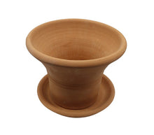 Load image into Gallery viewer, Handmade Pottery Clay Planter, Natural Terracotta plant pot, flower pots with Saucer, earthenware flowerpots
