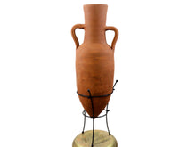 Load image into Gallery viewer, Handcrafted Terracotta Amphora with Drainage Hole, Decorative Terracotta Amphora, Handmade Traditional Vessel
