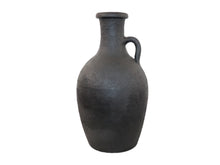 Load image into Gallery viewer, ug Vase, Handmade Pottery Centerpiece, Terracotta Farmhouse Décor Vase, Black
