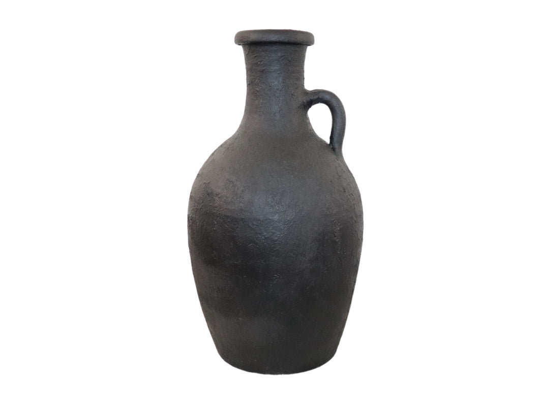 ug Vase, Handmade Pottery Centerpiece, Terracotta Farmhouse Décor Vase, Black