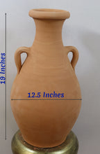 Load image into Gallery viewer, Handcrafted Terracotta Amphora with Drainage Hole, Decorative Terracotta Amphora, Handmade Traditional Vessel
