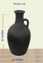 Load image into Gallery viewer, ug Vase, Handmade Pottery Centerpiece, Terracotta Farmhouse Décor Vase, Black
