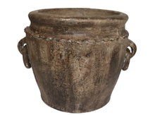 Load image into Gallery viewer, Handmade Terracotta Planter, Hand-Aged Artisan Urn, Weathered Vintage plant pot , Antique Pottery Centerpiece, Farmhouse Rustic Décor
