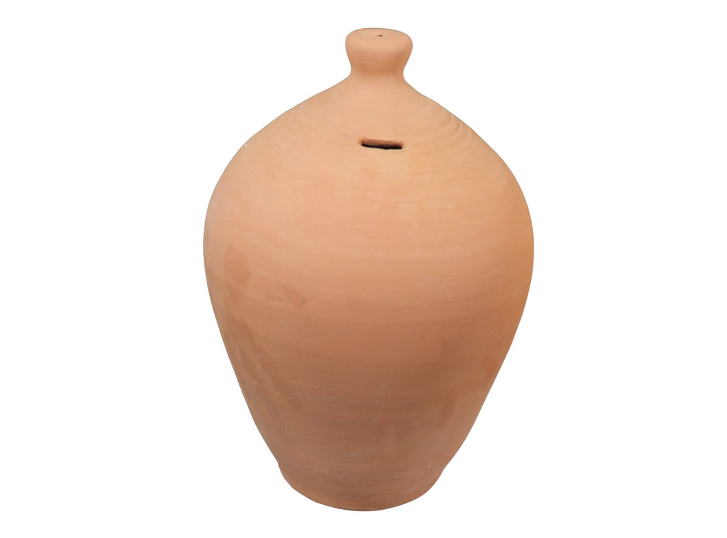 Terracotta Piggy Bank, Handmade Roman Clay coin Bank, Money pot box, Savings coin jar, Money pot, Coin container holder