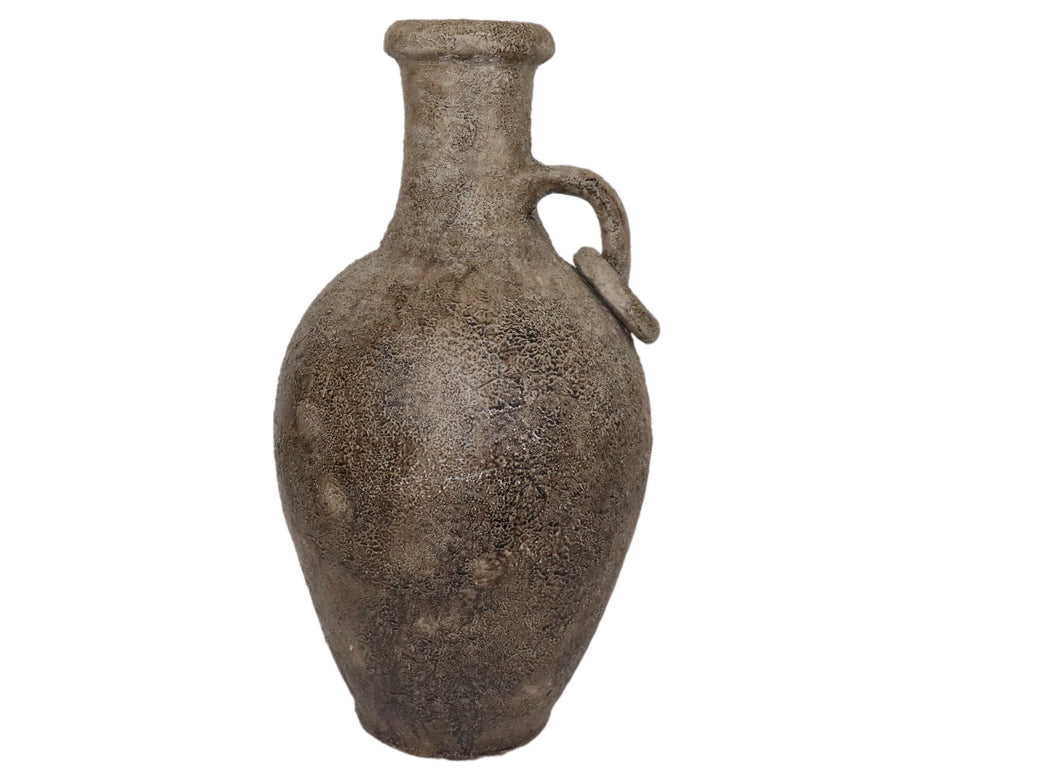 Jug Vase, Handmade Pottery Centerpiece, Terracotta Farmhouse Décor Vase, Black