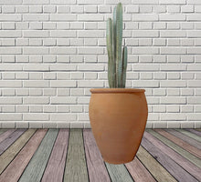 Load image into Gallery viewer, Handmade Pottery Clay Planter, Natural Terracotta plant pot, flower pots with Saucer, earthenware flowerpots
