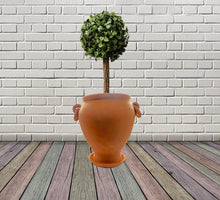 Load image into Gallery viewer, Handmade Pottery Clay Planter, Natural Terracotta plant pot, flower pots with Saucer, earthenware flowerpots
