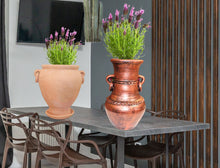 Load image into Gallery viewer, Handmade Pottery Clay Planter, Natural Terracotta plant pot, flower pots with Saucer, earthenware flowerpots
